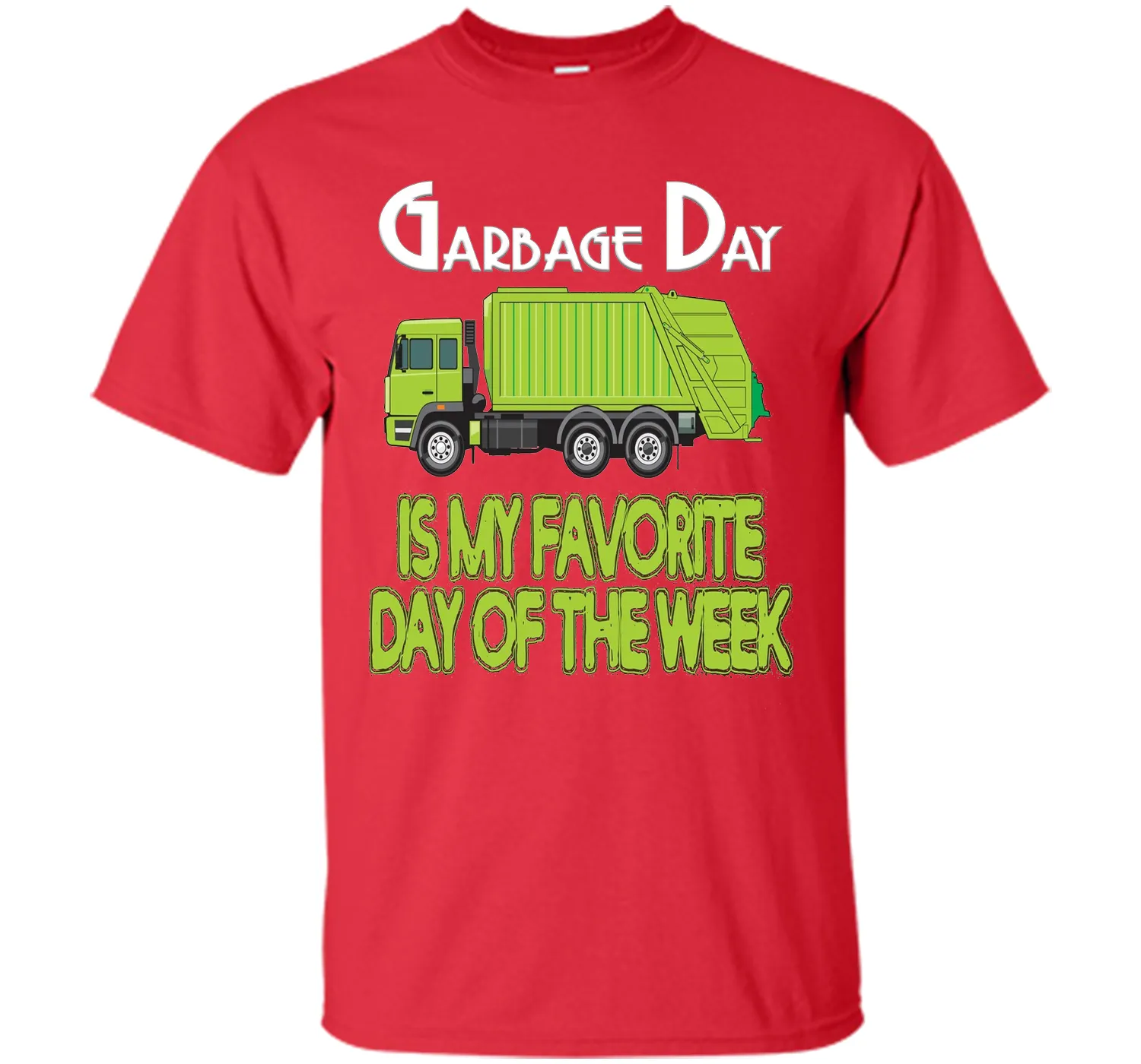 Garbage Day Truck T-Shirt Kids Boys Girls Adult Trash Shirt
