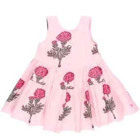 Girls Eloise Dress - Blush Marigold