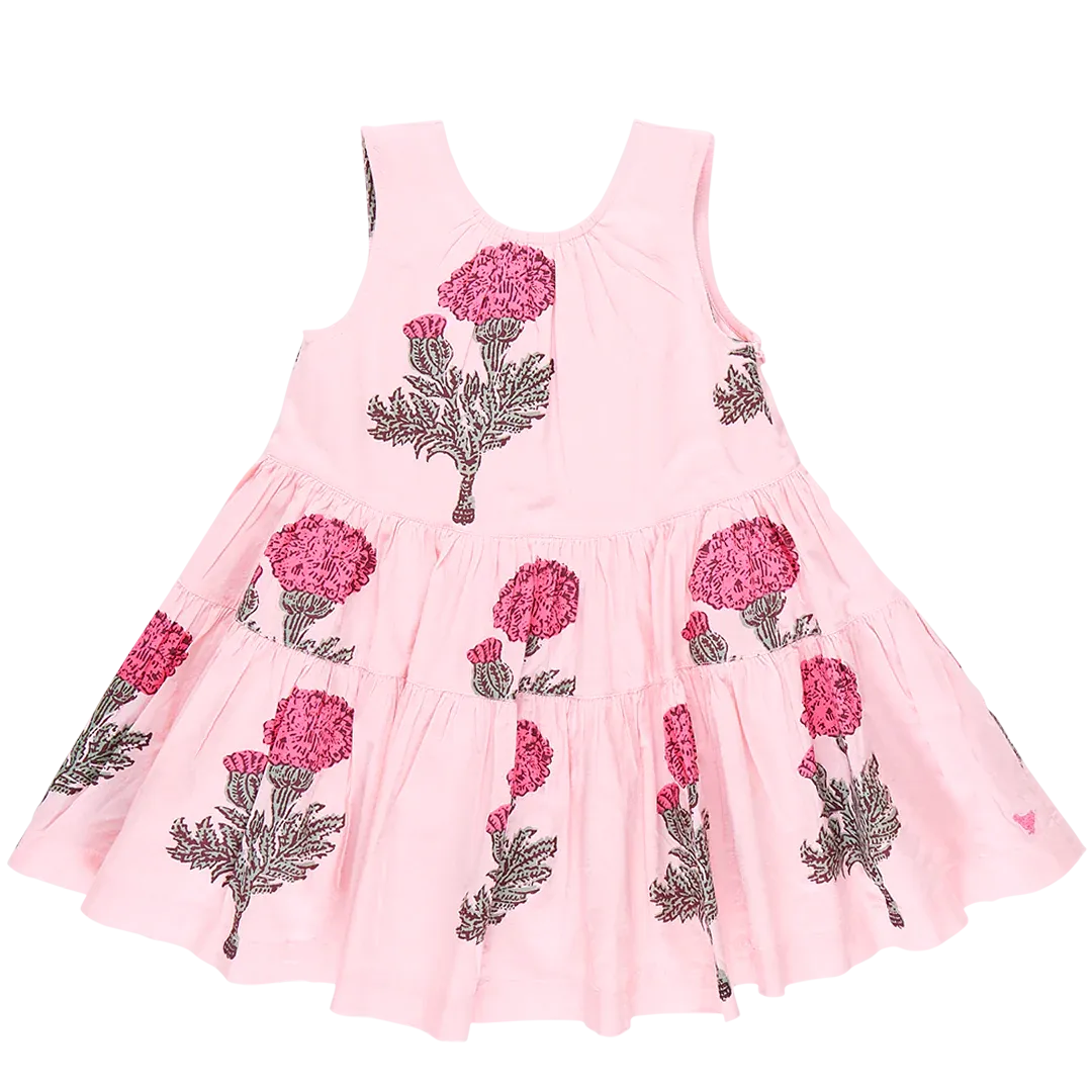Girls Eloise Dress - Blush Marigold