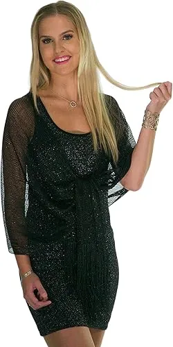 Glitter Lightweight So Soft Shawl Black