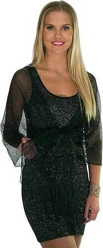 Glitter Lightweight So Soft Shawl Black
