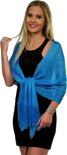 Glitter Lightweight So Soft Shawl Turquesa