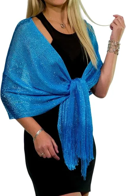 Glitter Lightweight So Soft Shawl Turquesa