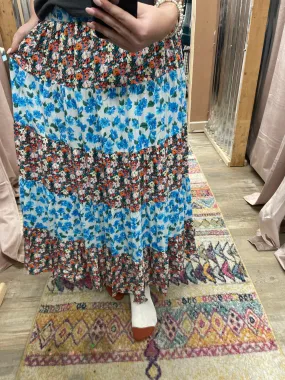 God is Good Floral Midi Skirt