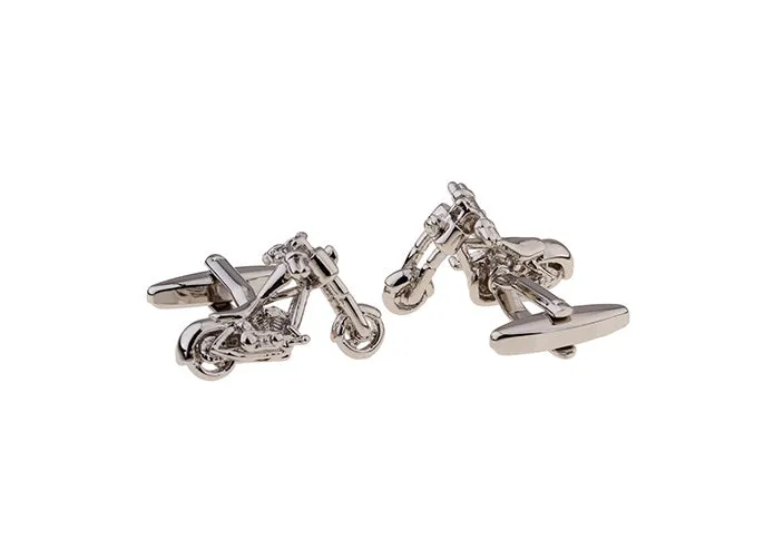 Great Jones Motorbike Rhodium Plated Cufflinks