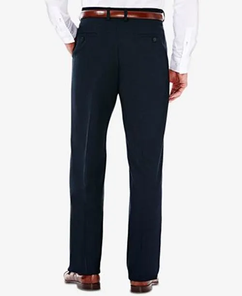 Haggar Mens Classic fit Dress Pants 36 / 29 Blue Solid
