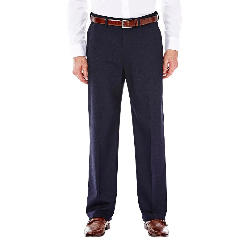 Haggar Mens Classic fit Dress Pants 36 / 29 Blue Solid