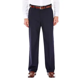 Haggar Mens Classic fit Dress Pants 36 / 29 Blue Solid