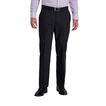 Haggar Mens Classic fit Dress Pants 38 / 34 Grey Stretch