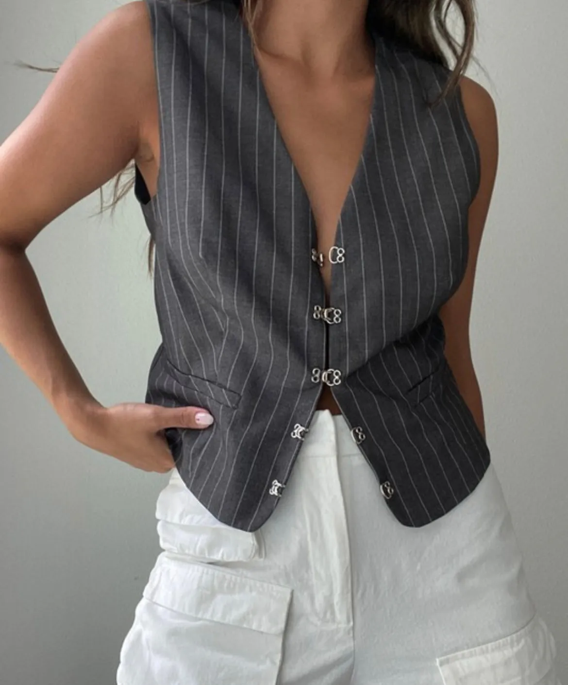 Halle Stripe Vest