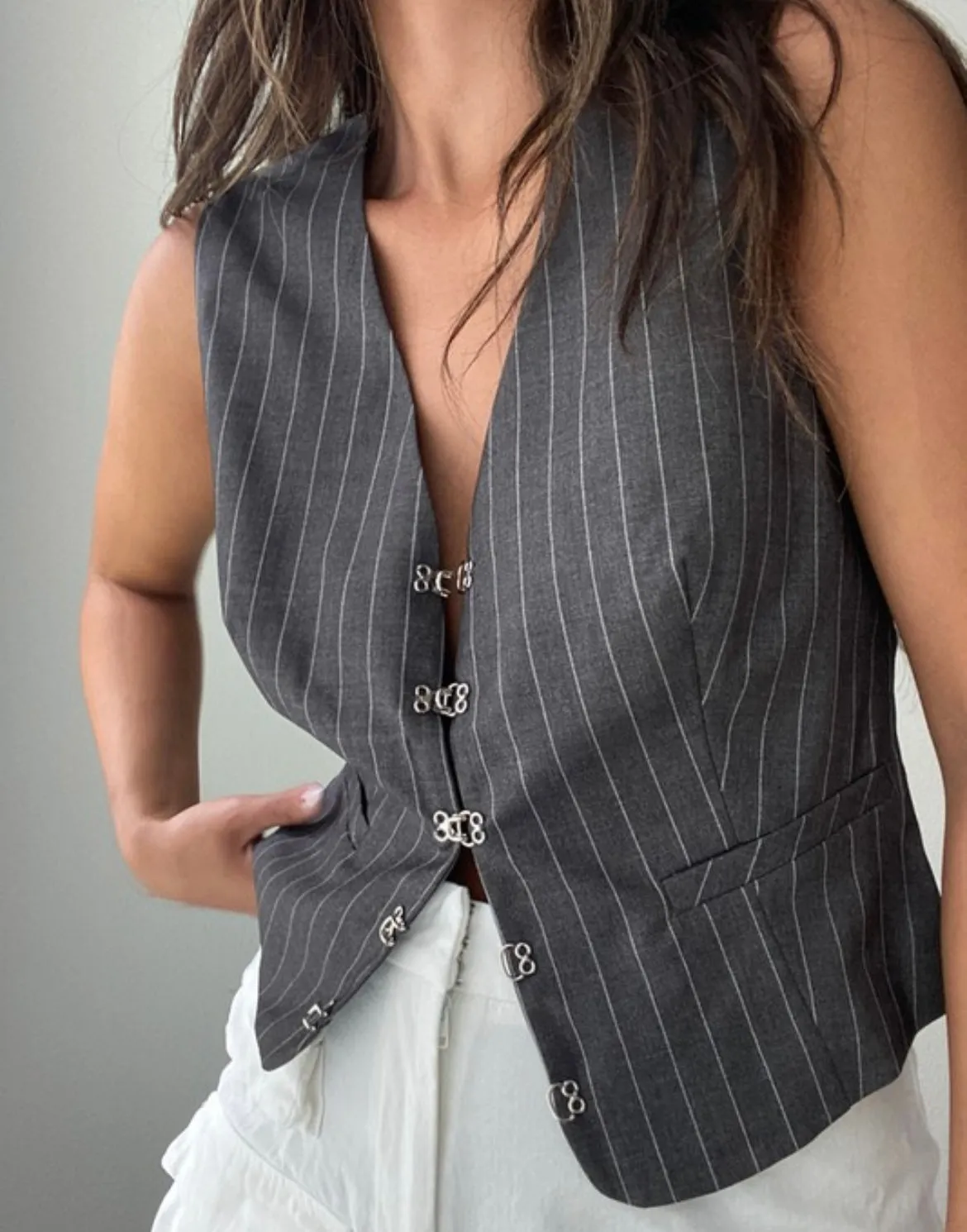 Halle Stripe Vest