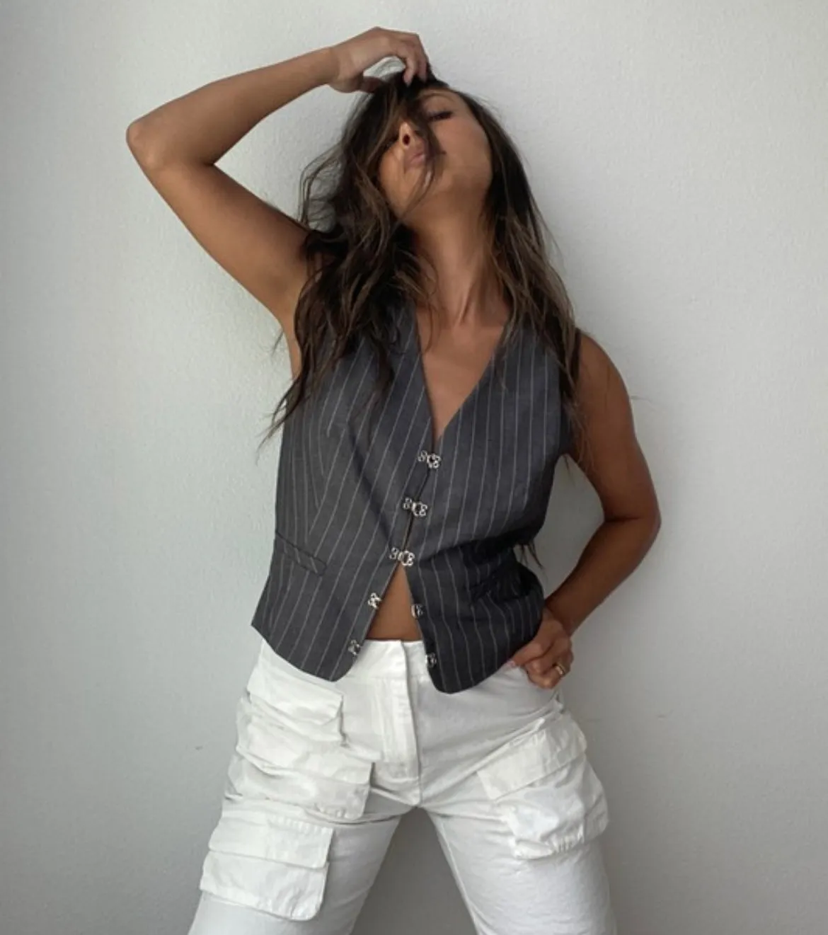 Halle Stripe Vest