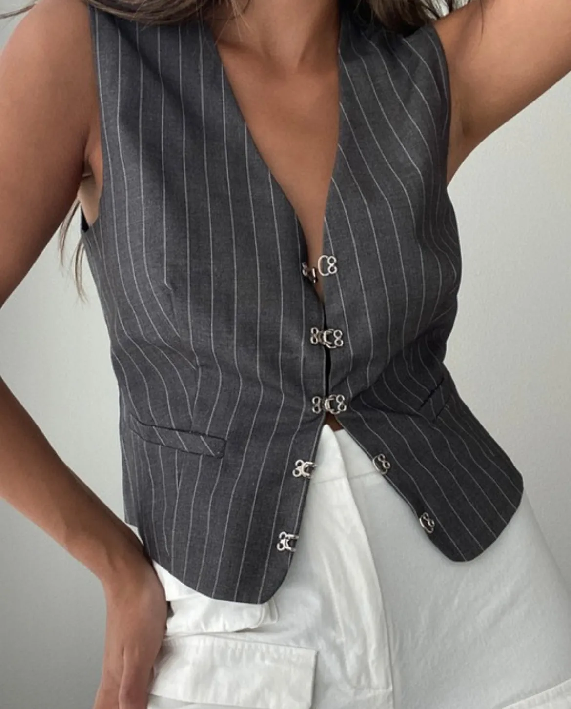 Halle Stripe Vest