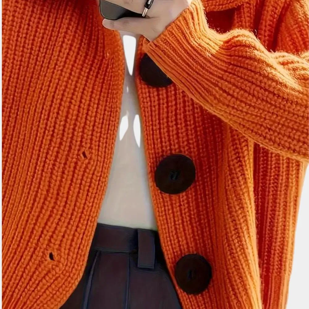 Izara | Women's Ribbed Button Cardigan - Cozy Knit Sweater for Fall & Winter