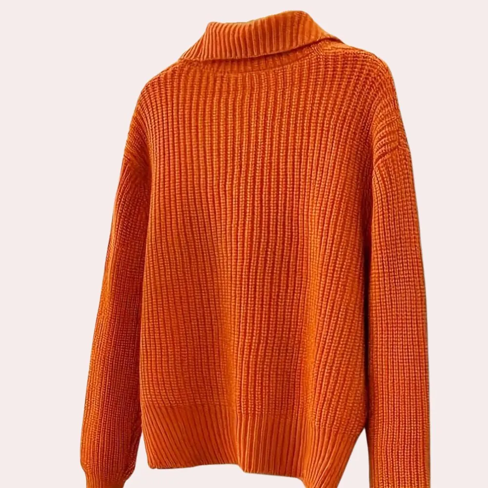 Izara | Women's Ribbed Button Cardigan - Cozy Knit Sweater for Fall & Winter