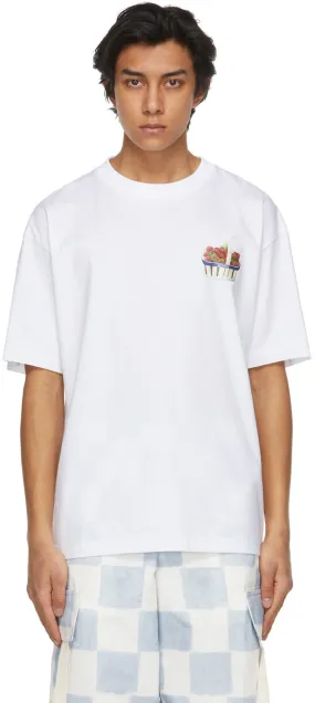 Jacquemus White 'Le T-Shirt Fraises' T-Shirt