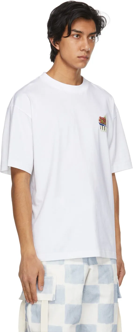 Jacquemus White 'Le T-Shirt Fraises' T-Shirt