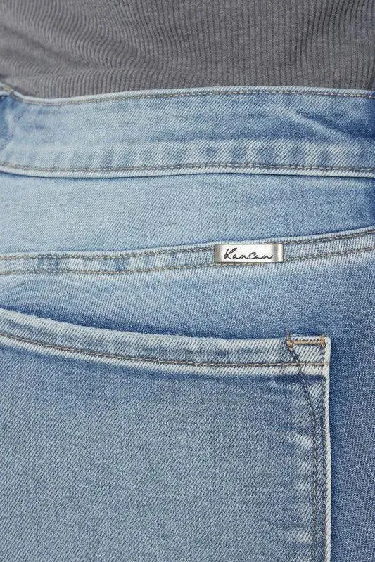 Kancan Plus Mid-Rise Y2K Medium Wash Bootcut Jeans