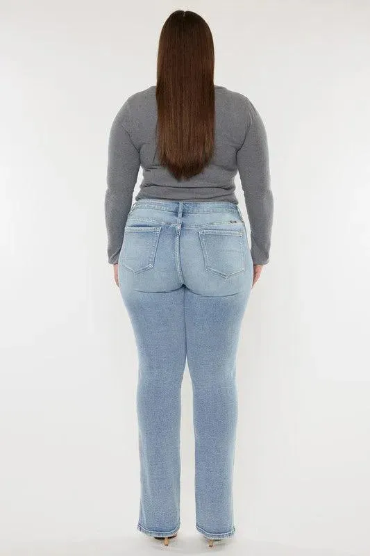 Kancan Plus Mid-Rise Y2K Medium Wash Bootcut Jeans