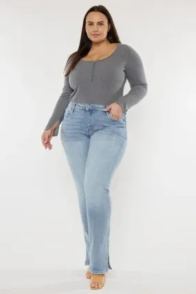 Kancan Plus Mid-Rise Y2K Medium Wash Bootcut Jeans