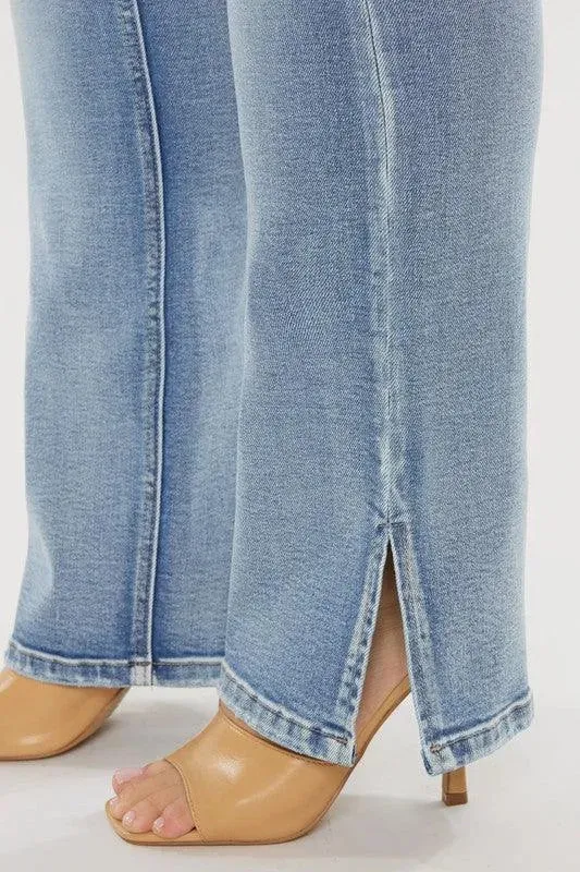 Kancan Plus Mid-Rise Y2K Medium Wash Bootcut Jeans