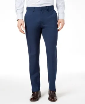 Kenneth Cole Reaction Mens Modern fit Dress Pants 38 / 30 Blue Solid Stretch