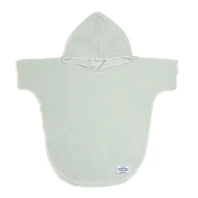 Kids Sage Muslin Cotton Poncho