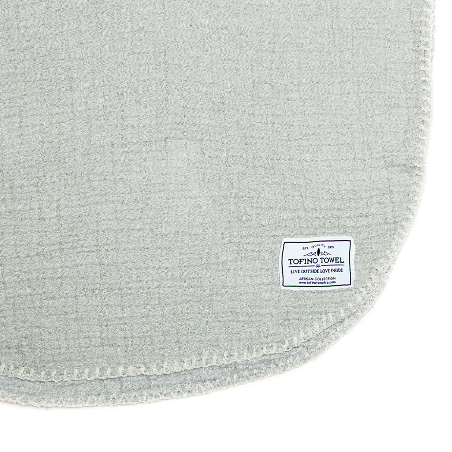 Kids Sage Muslin Cotton Poncho