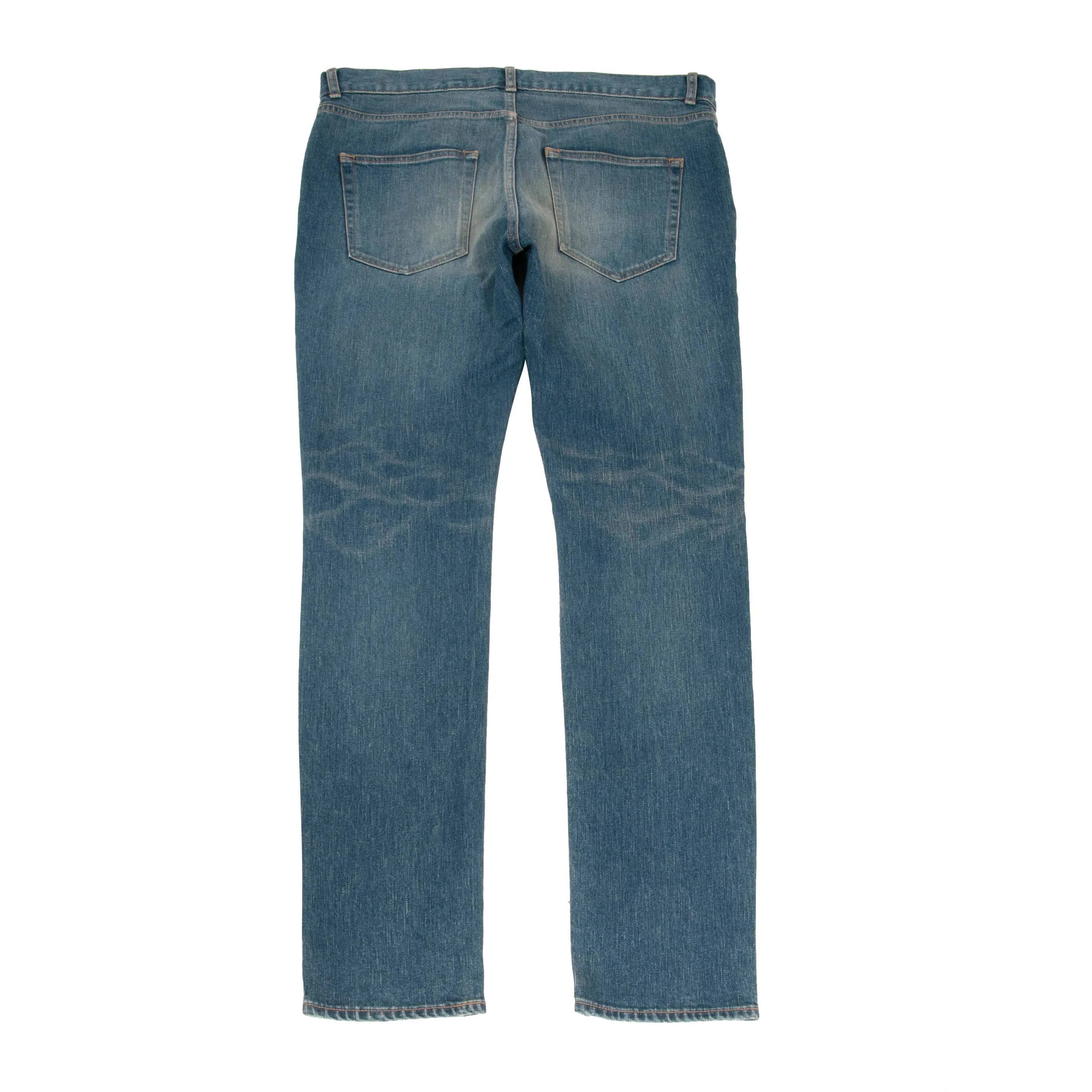 Knee Slashed Denim (Medium Indigo)