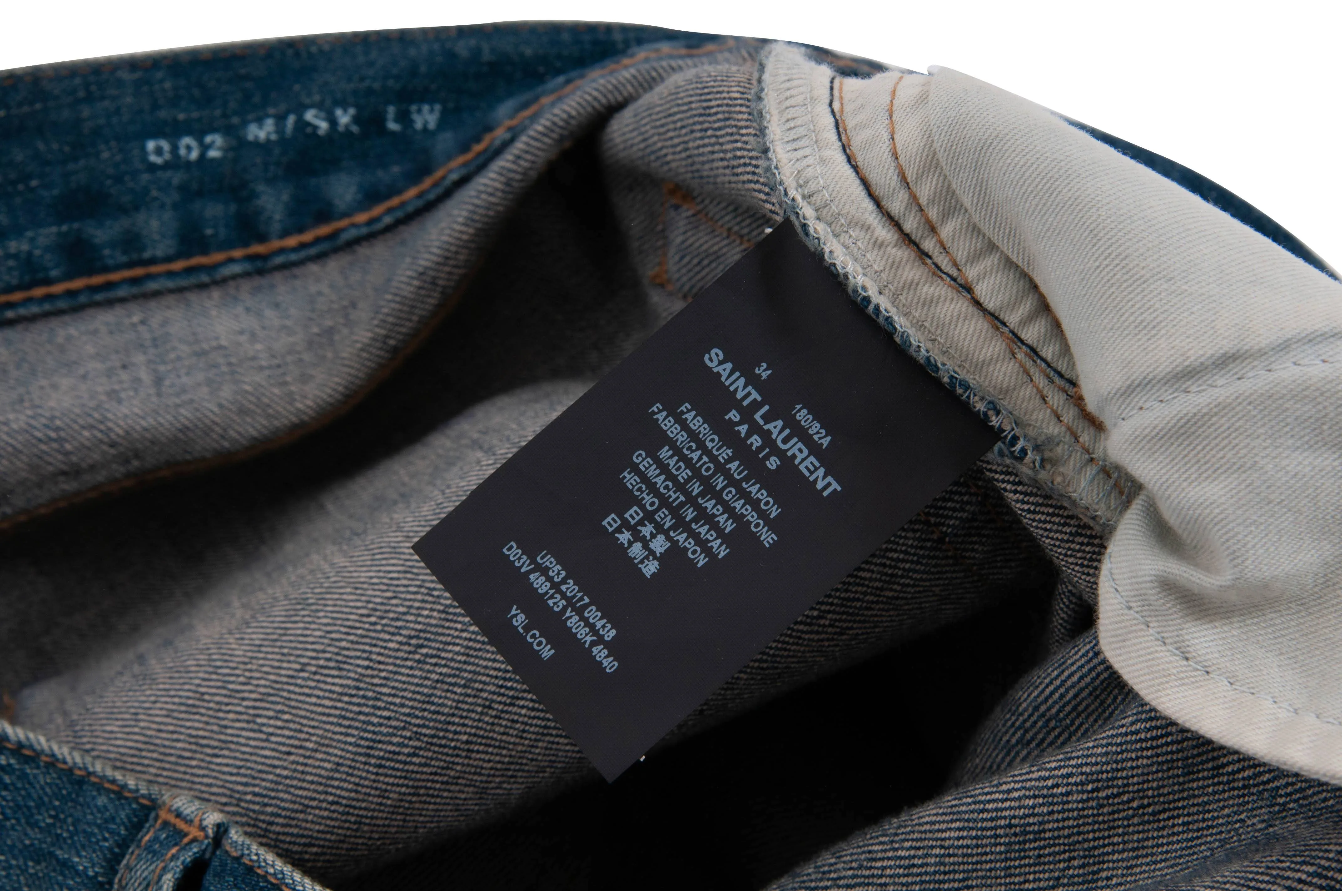 Knee Slashed Denim (Medium Indigo)
