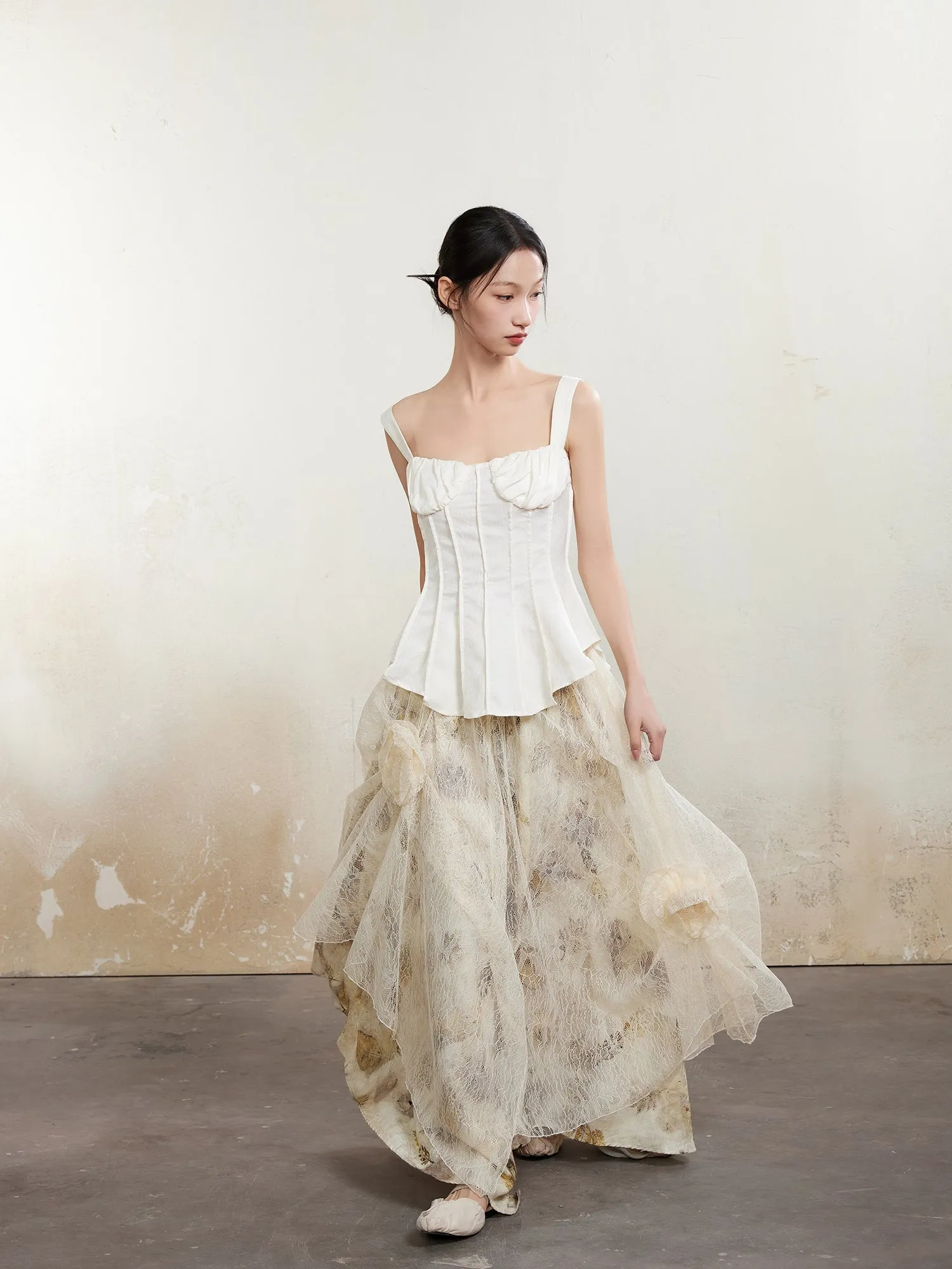 Lace Flower Fairy Long Skirt