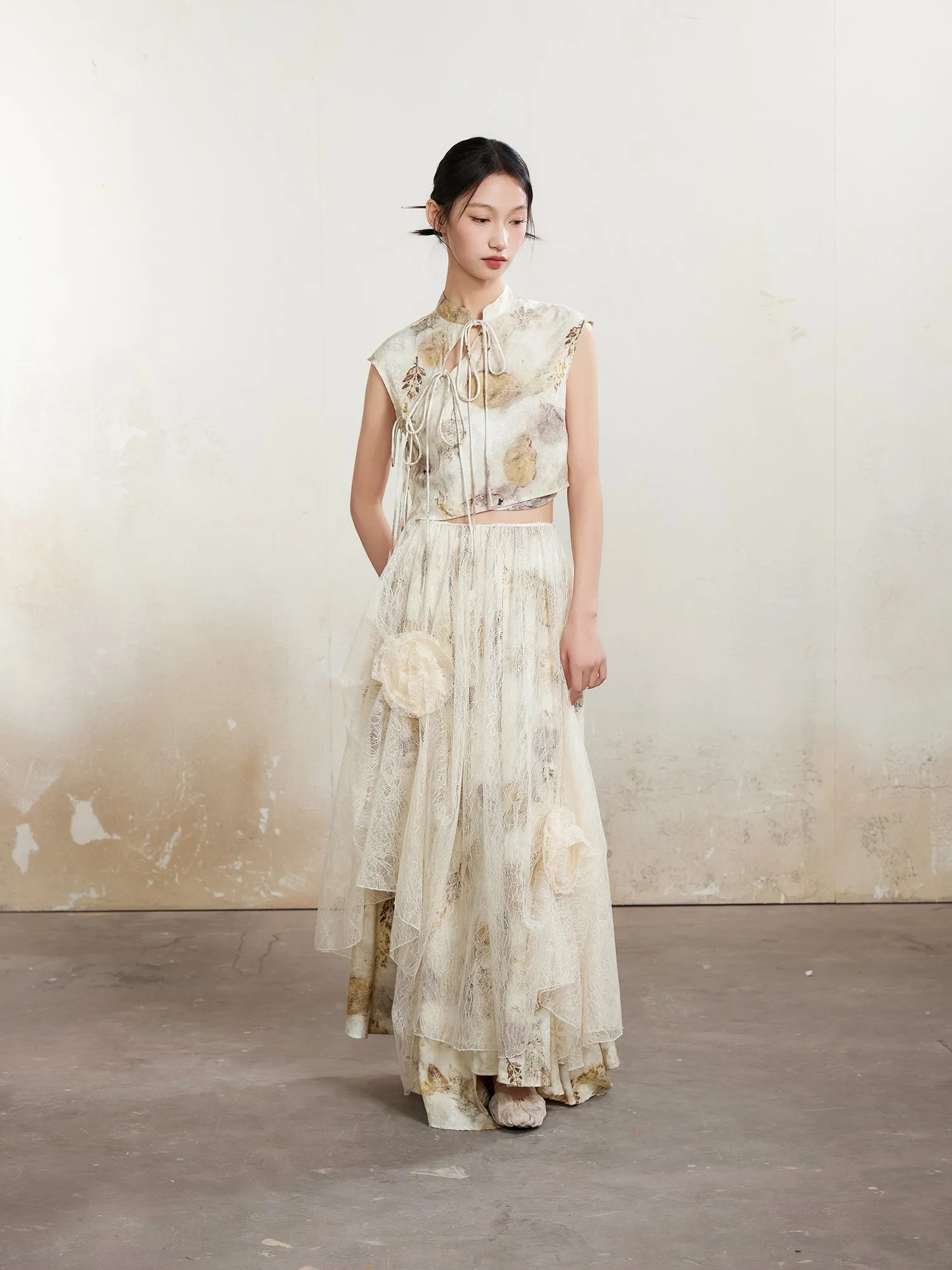 Lace Flower Fairy Long Skirt