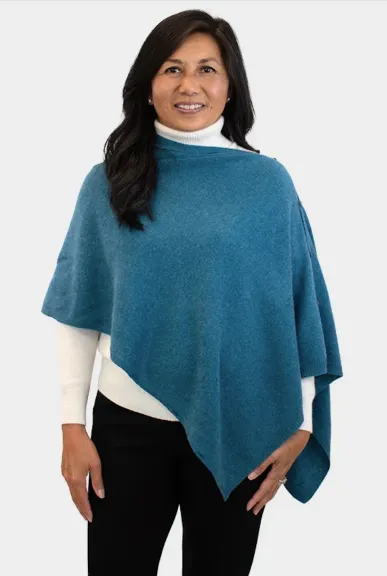 Lemonwood Peony Button Poncho | Derby   Jade   Magenta