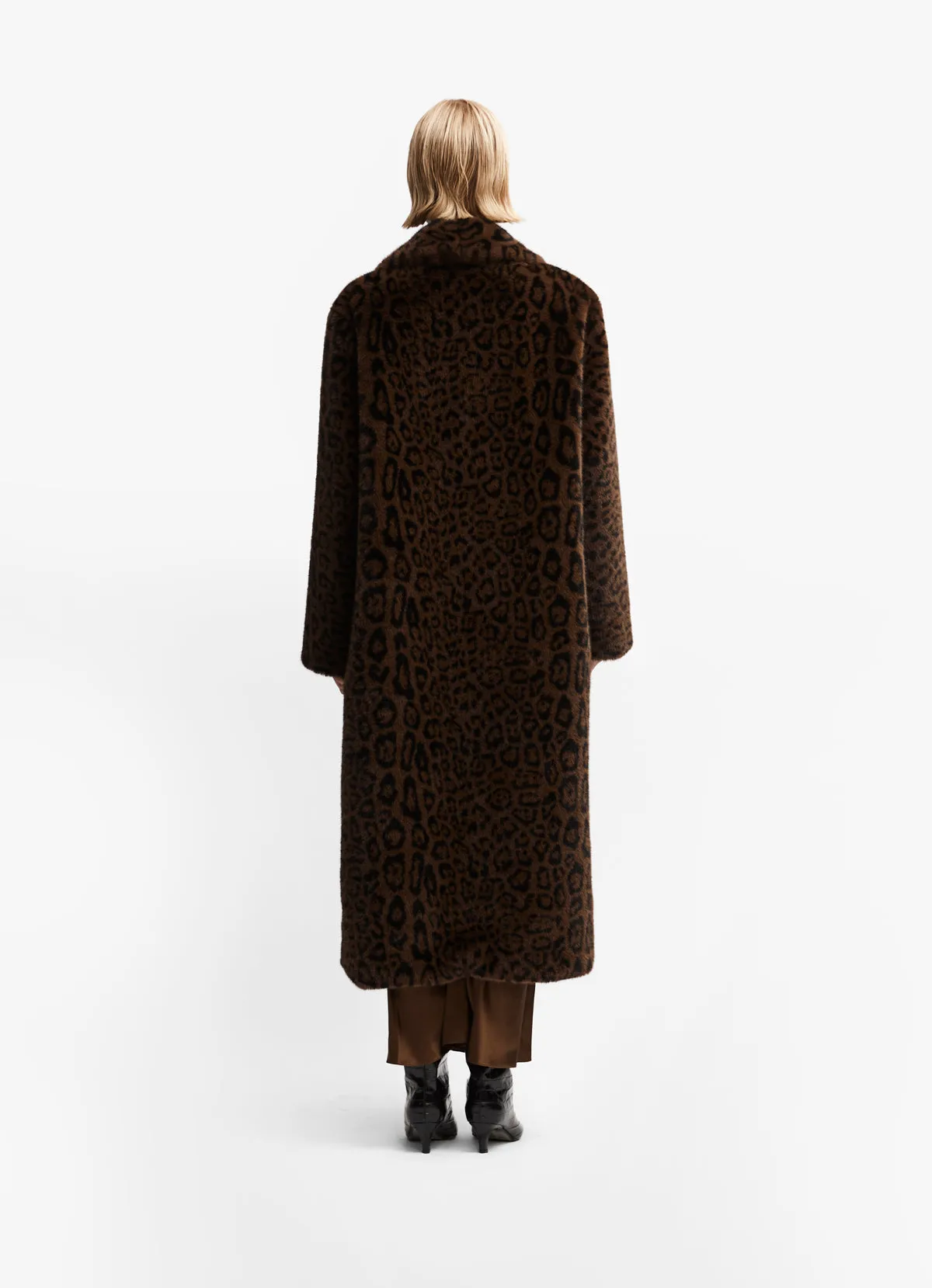 Leopard Maxi Faux Fur Coat