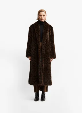 Leopard Maxi Faux Fur Coat