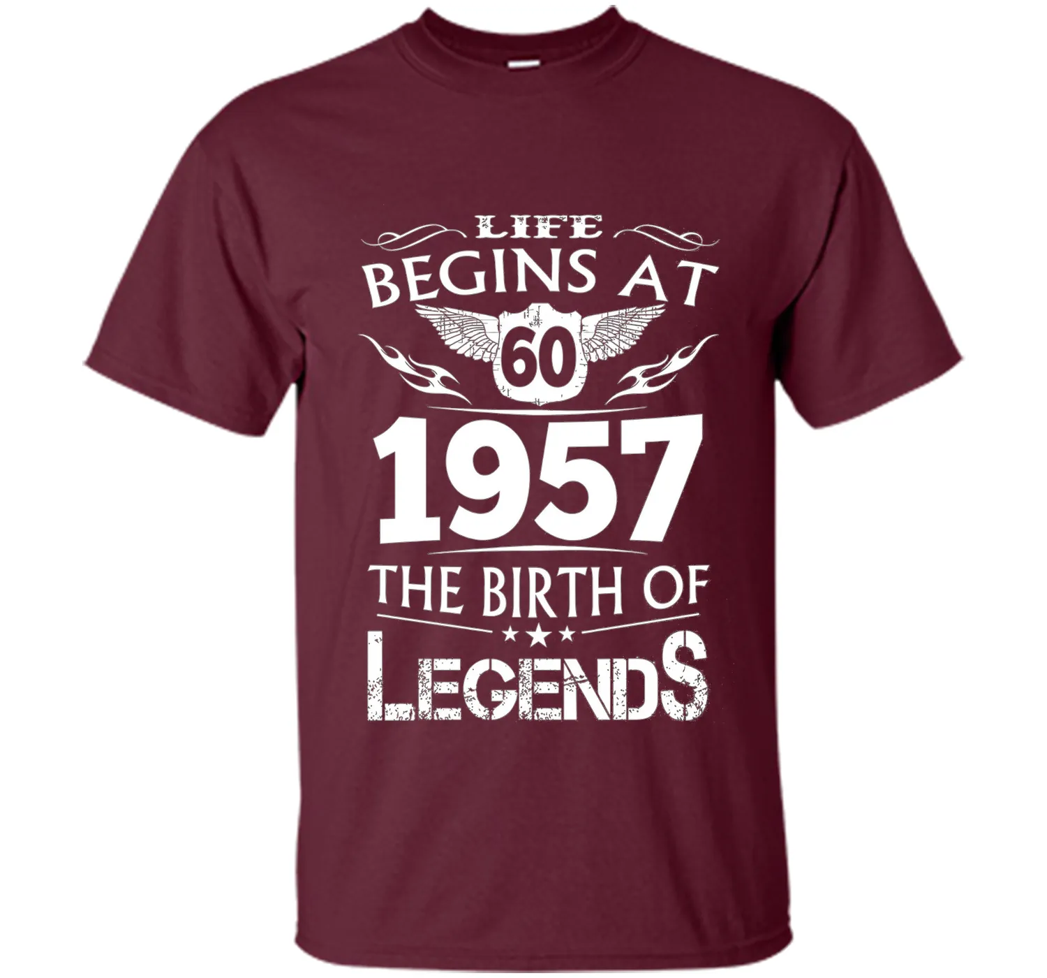 Life Begins At 60 1957 The Birth Of Legends T-Shirt t-shirt