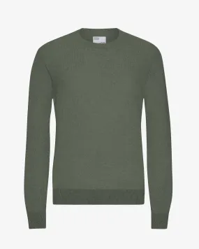Light Merino Wool Crew - Dusty Olive