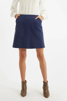 Louche Dylan Baby Cord A Line Mini Skirt Navy