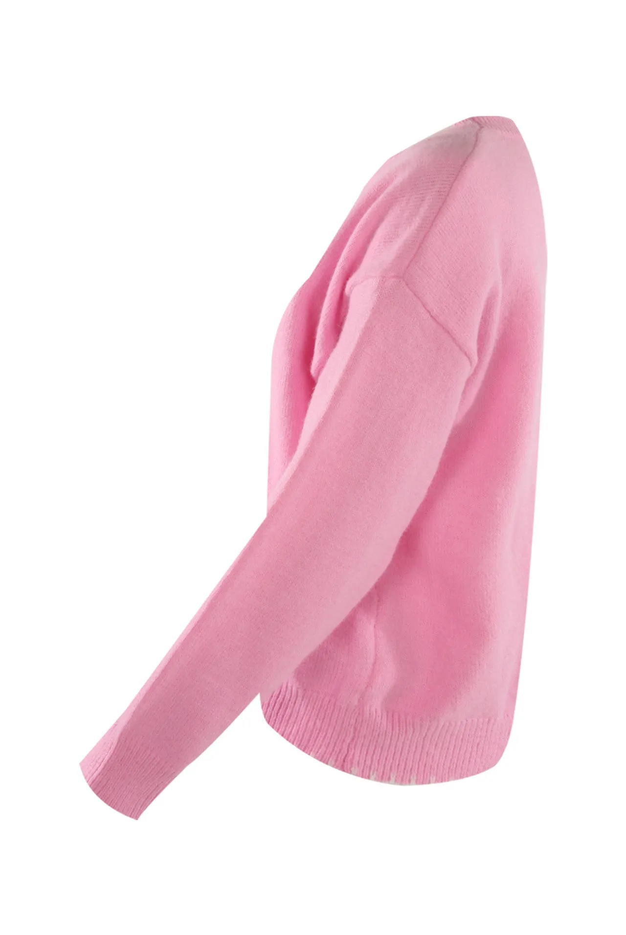 Lucy Bow Jumper Pink