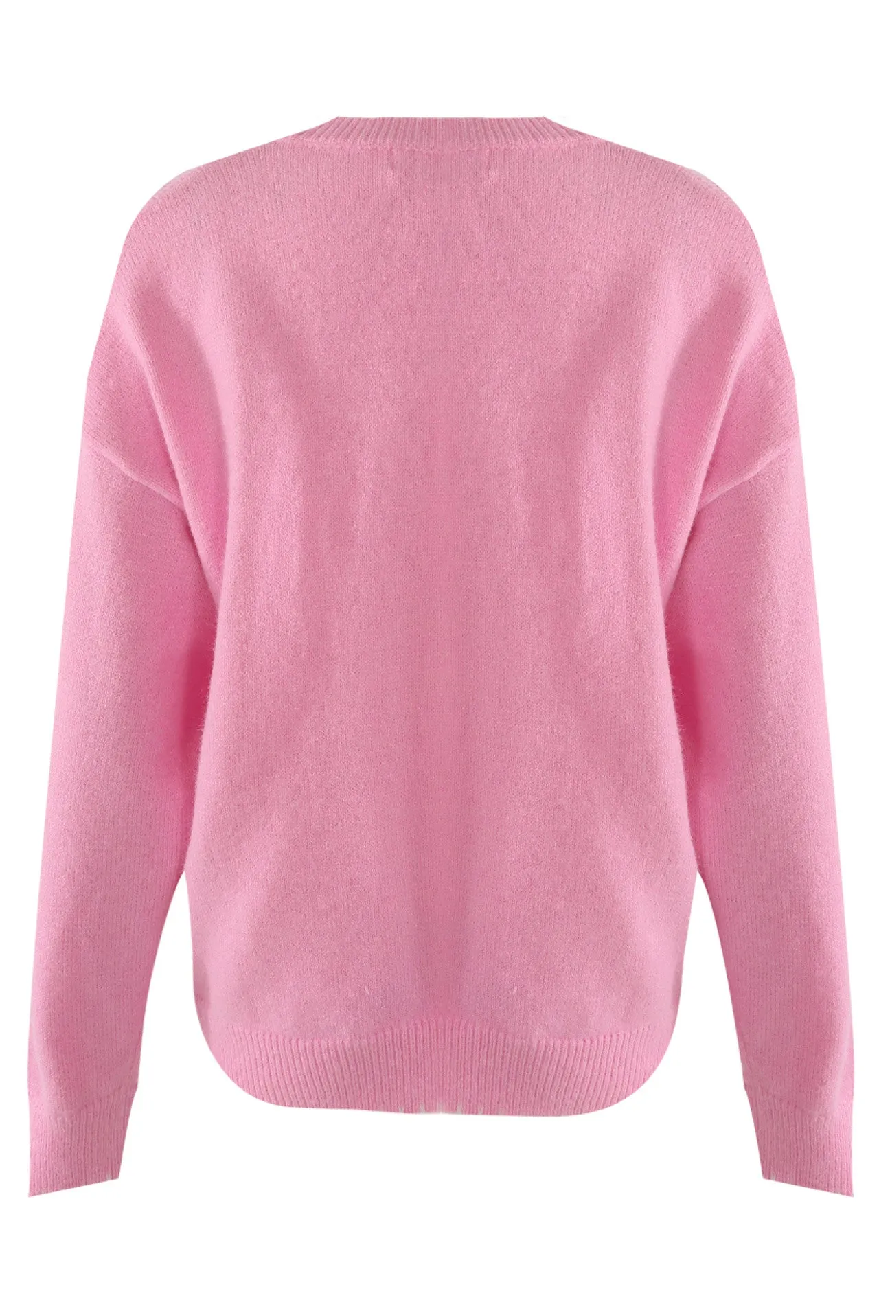 Lucy Bow Jumper Pink