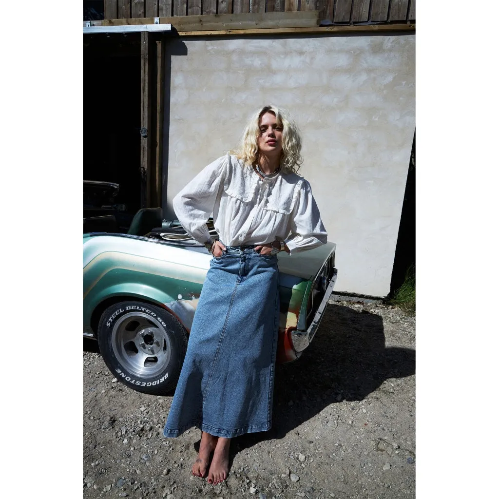 Luna Denim Maxi Skirt