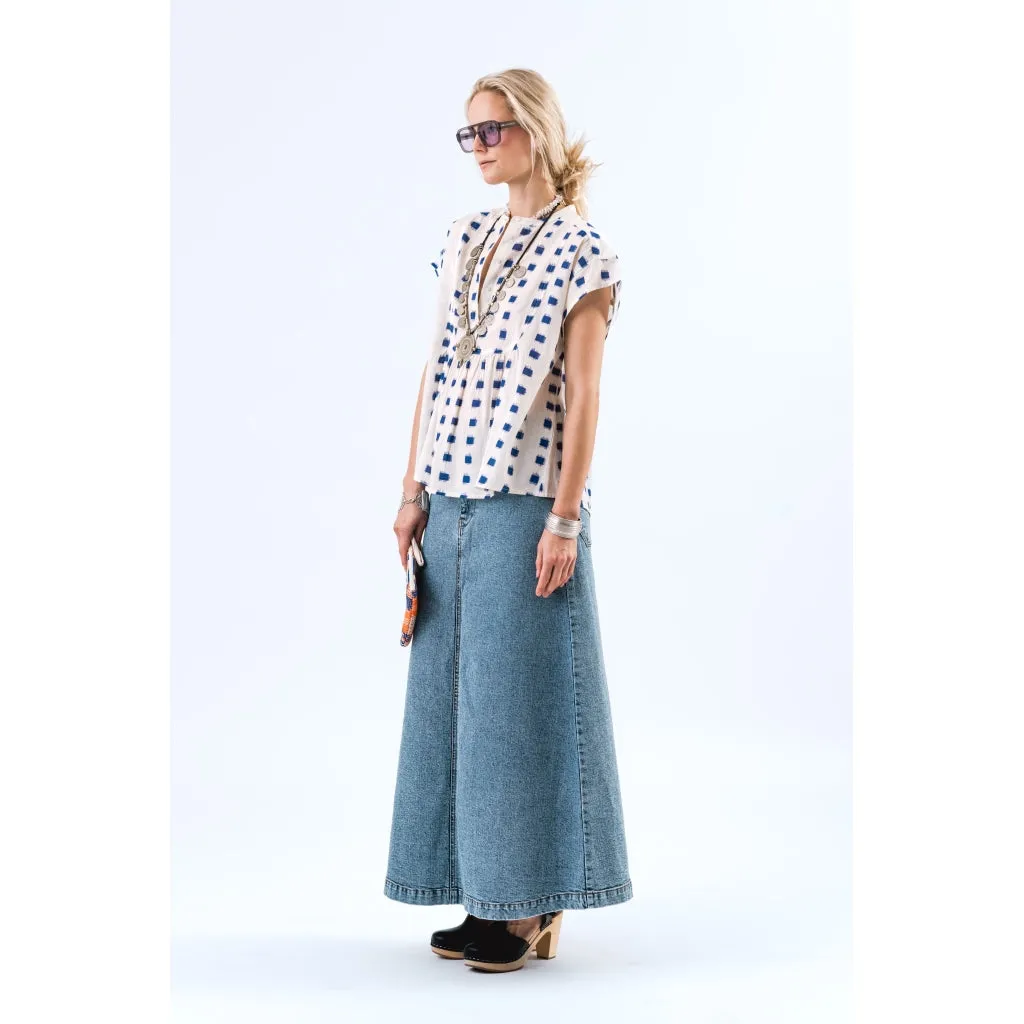 Luna Denim Maxi Skirt