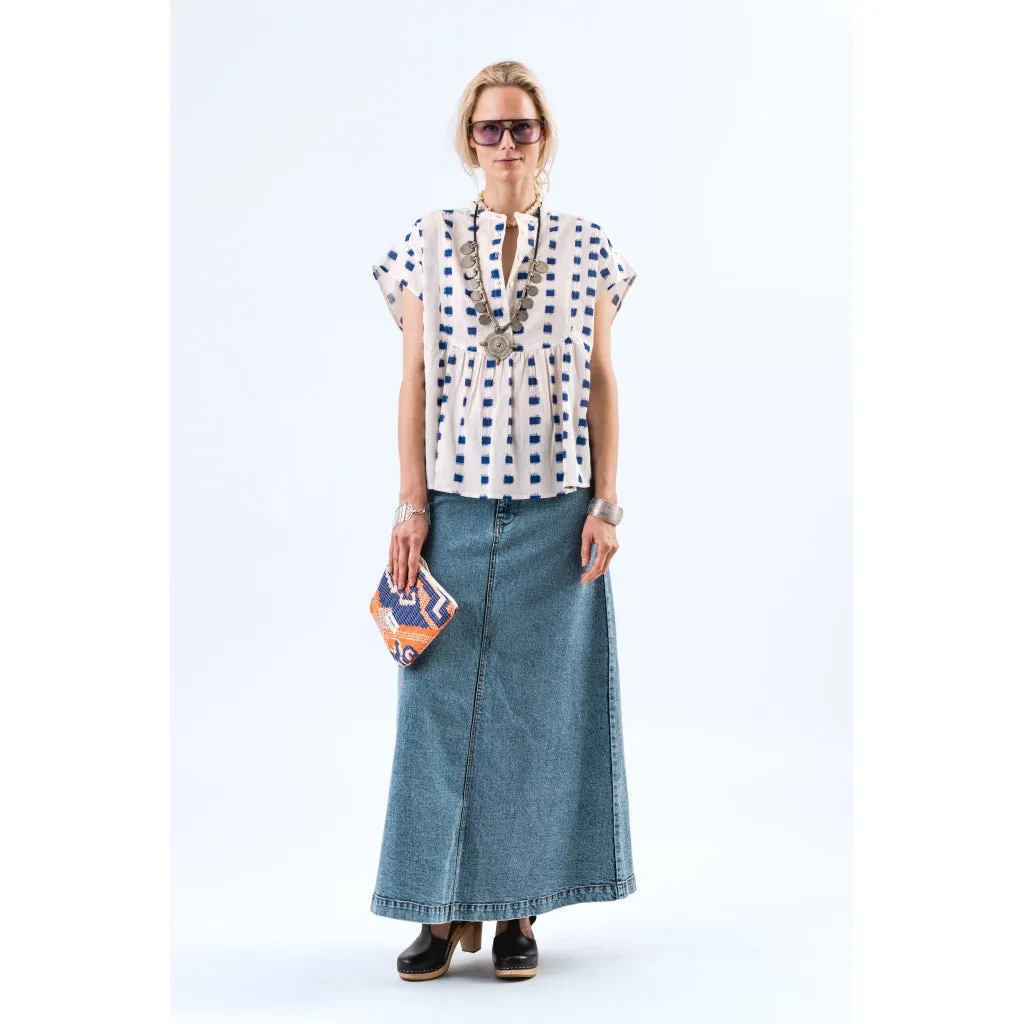 Luna Denim Maxi Skirt
