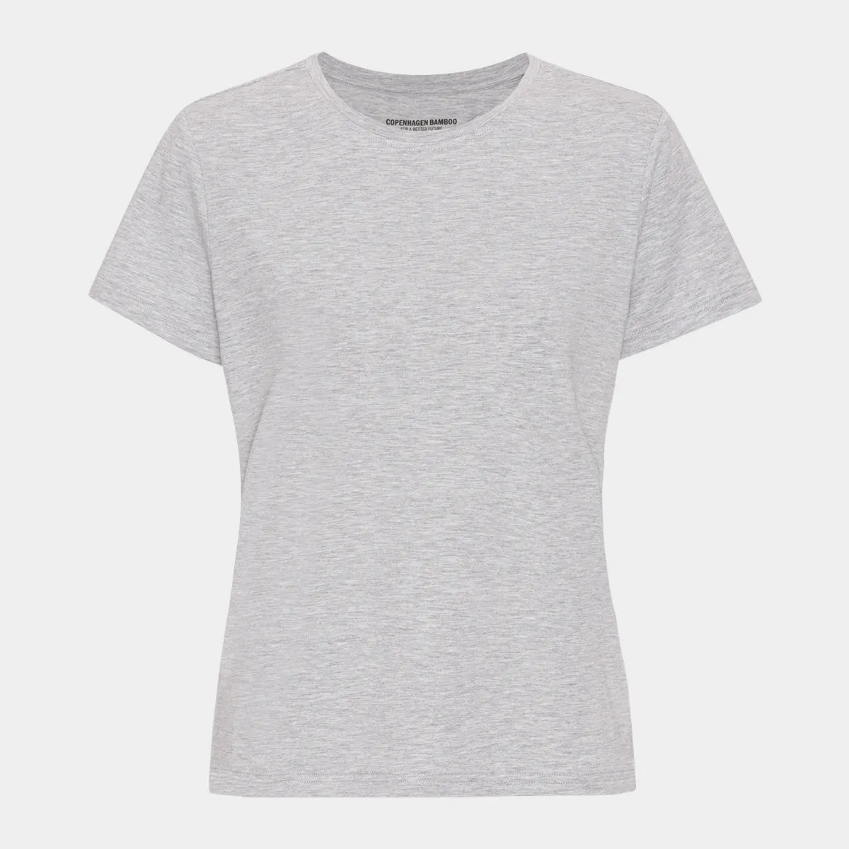 Lysegrå kortærmet bambus T-shirt