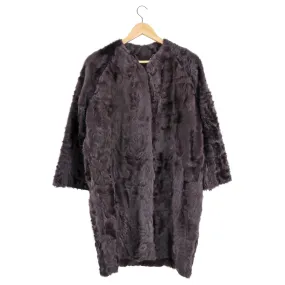 Manzoni 24 Brown Swakara Broadtail Lamb Fur Coat - IT42 / S