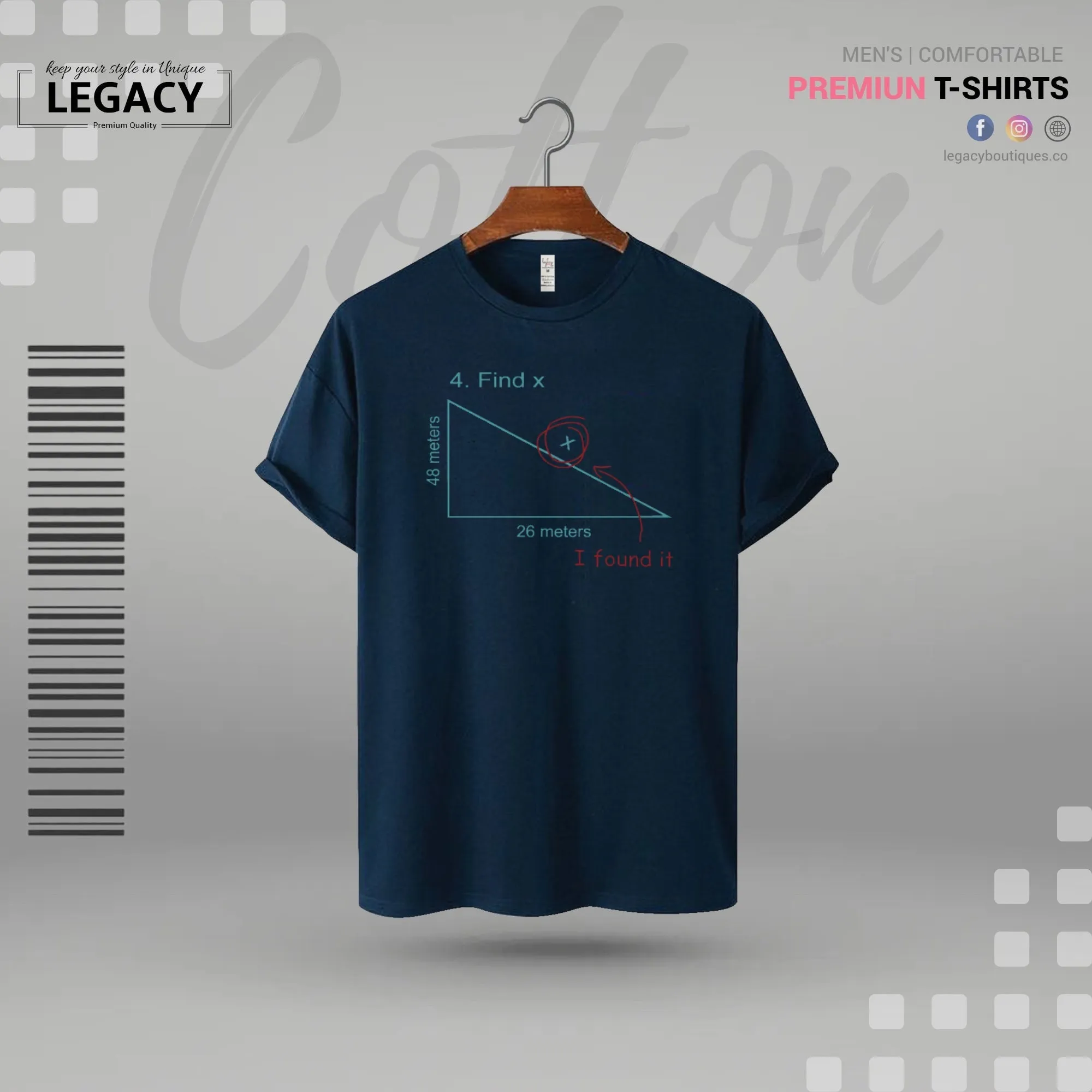 Math Geometry triangle meme finding x problem Essential T-Shirt | Legacy Boutiques Dhaka