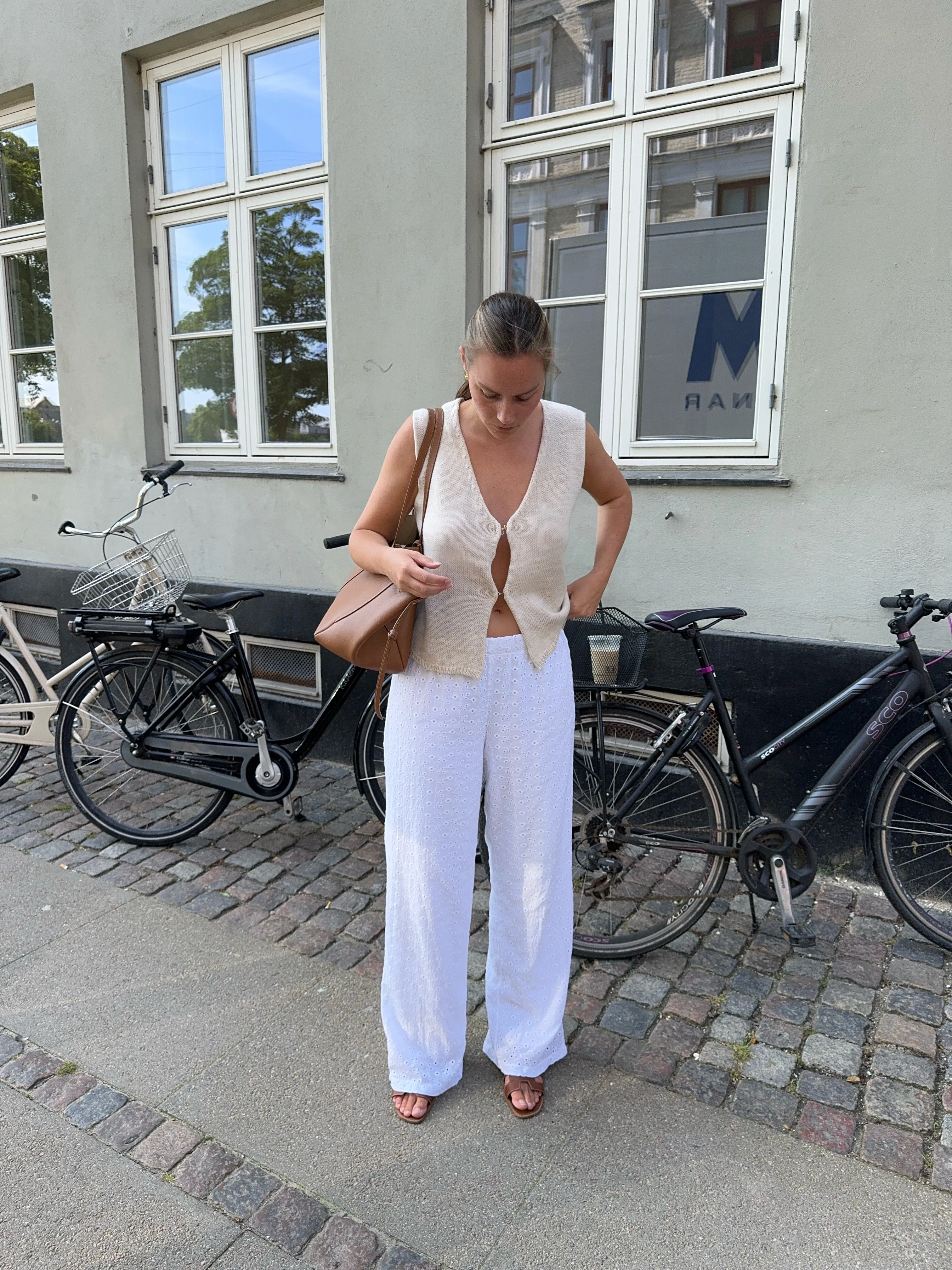 Mathilde Ravn knitted vest - Beige