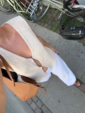 Mathilde Ravn knitted vest - Beige