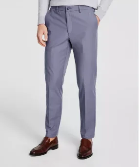 Michael Kors Men's Classic Fit Cotton Performance Dress Pants Ash Blue 40 x 32