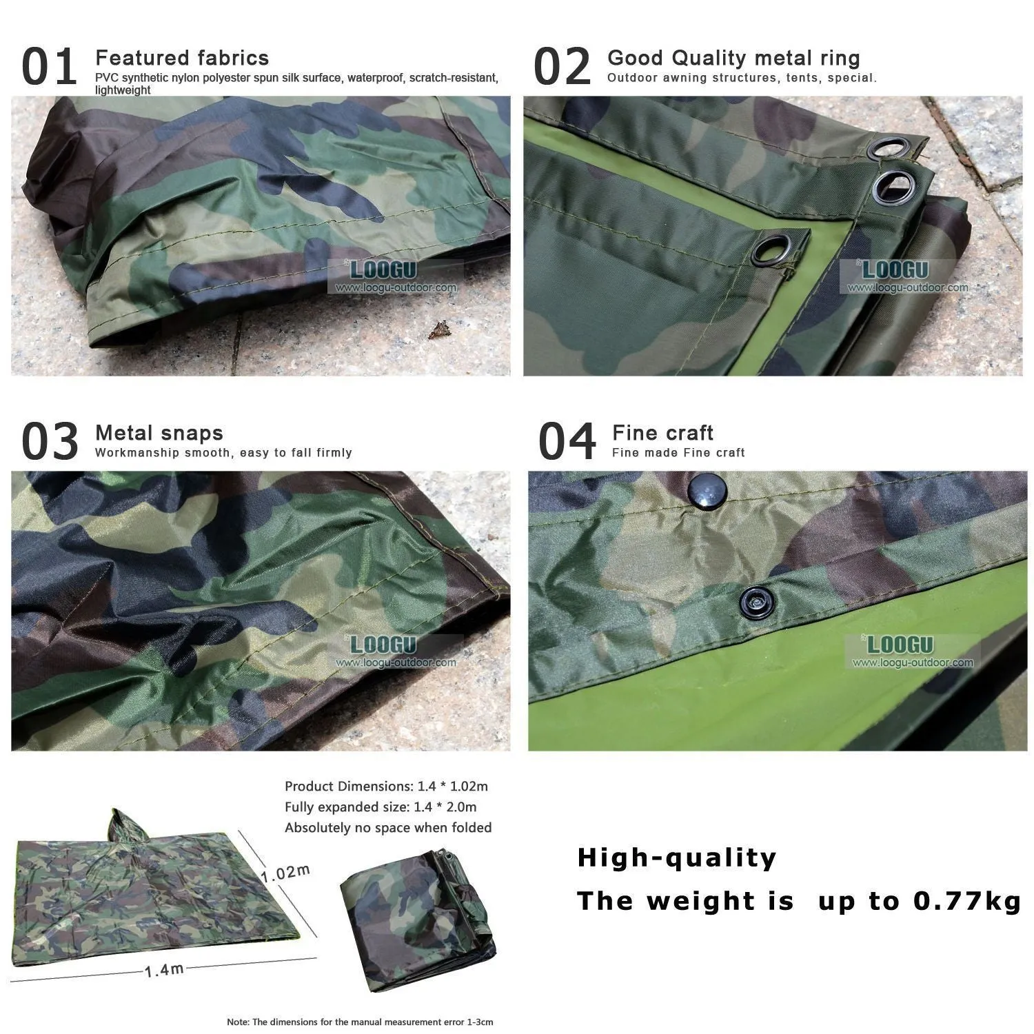 Multi-function Hooded Rain Poncho